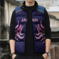 Twenty20 Japan Cricket Custom Sleeveless Puffer Jacket Retro Blue Version - Wonder Print Shop