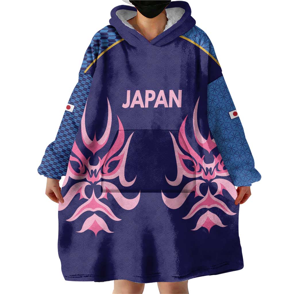 Twenty20 Japan Cricket Custom Wearable Blanket Hoodie Retro Blue Version - Wonder Print Shop