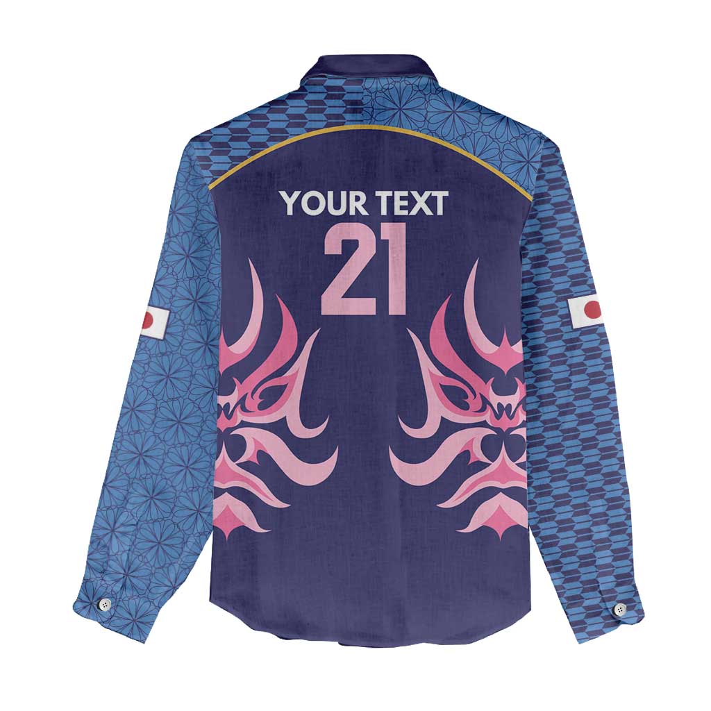 Twenty20 Japan Cricket Custom Women Casual Shirt Retro Blue Version - Wonder Print Shop