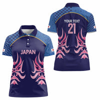 Twenty20 Japan Cricket Custom Women Polo Shirt Retro Blue Version - Wonder Print Shop