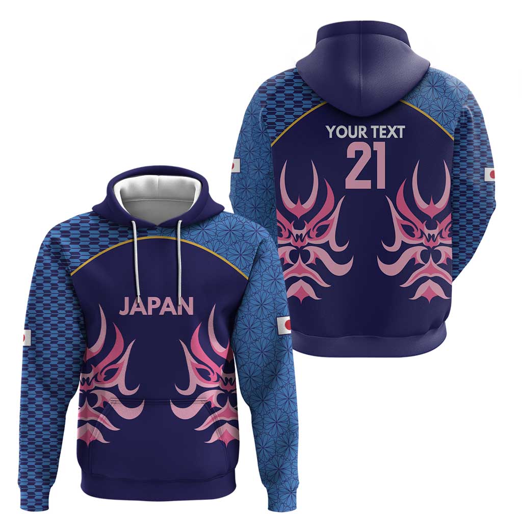 Twenty20 Japan Cricket Custom Zip Hoodie Retro Blue Version - Wonder Print Shop