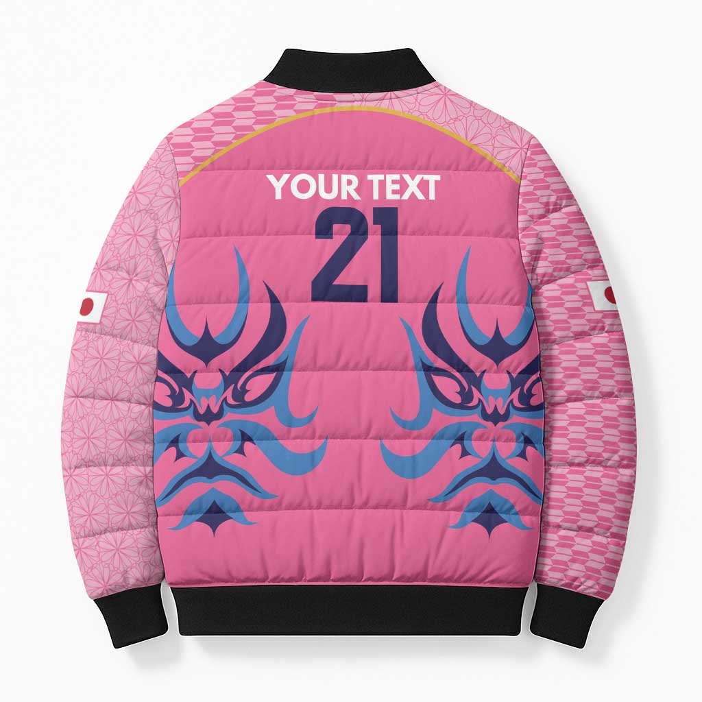 Twenty20 Japan Cricket Custom Bomber Puffer Jacket Retro Pink Version - Wonder Print Shop