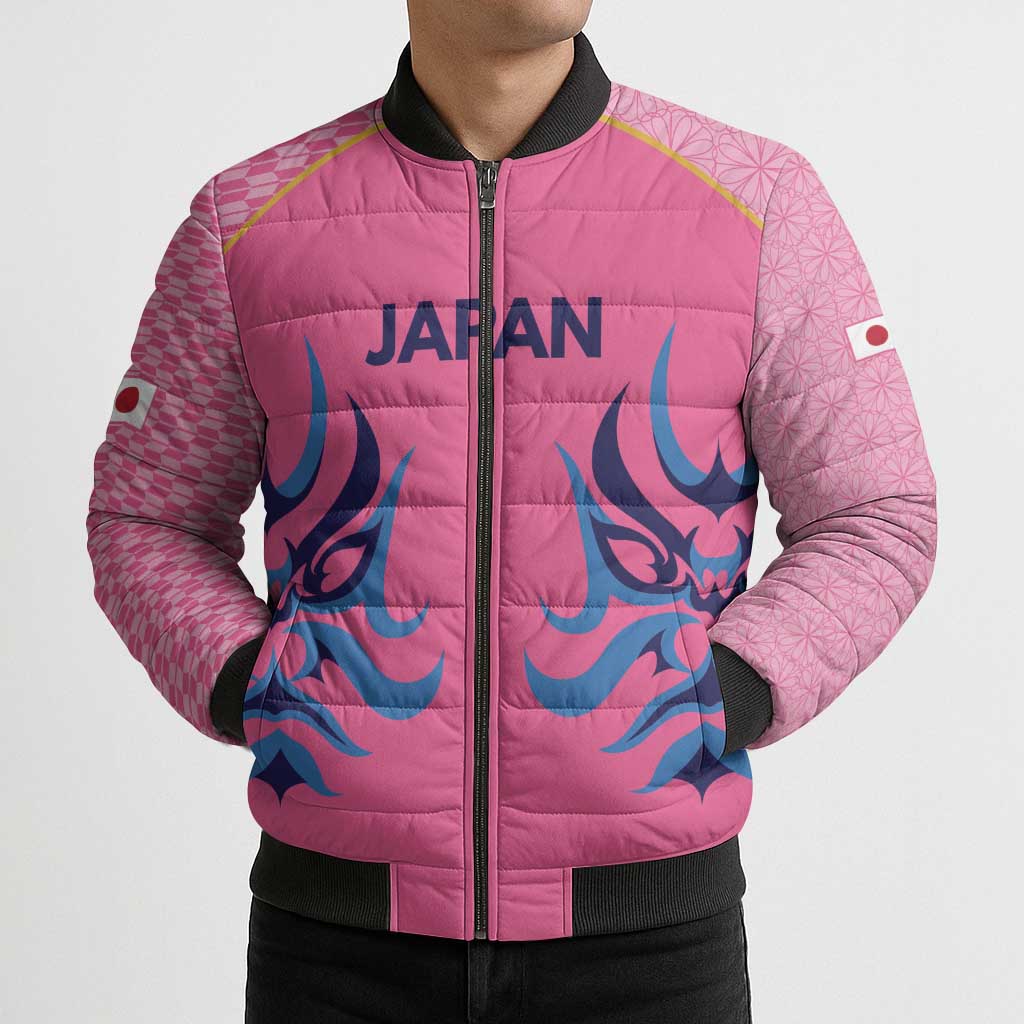 Twenty20 Japan Cricket Custom Bomber Puffer Jacket Retro Pink Version - Wonder Print Shop