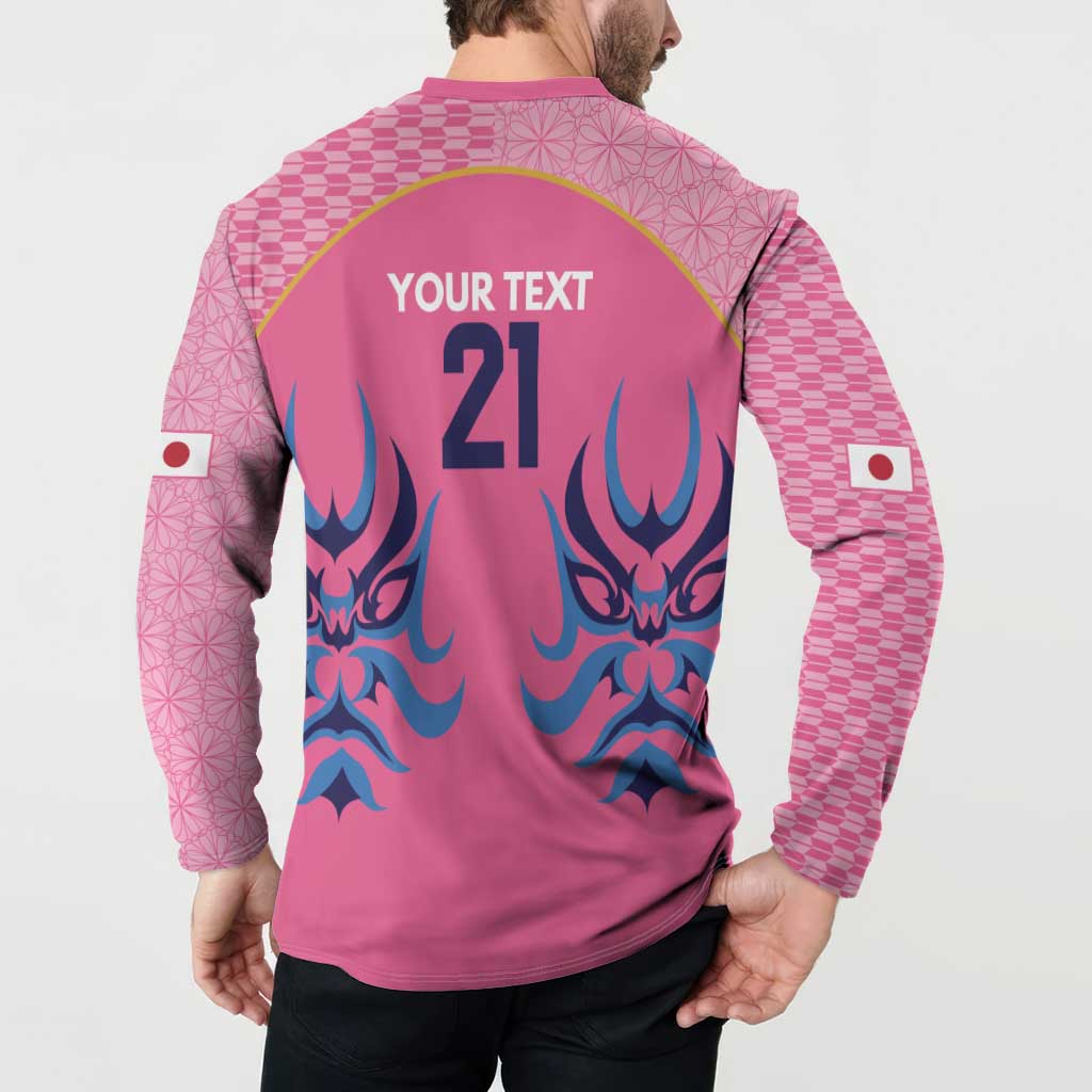 Twenty20 Japan Cricket Custom Button Sweatshirt Retro Pink Version - Wonder Print Shop