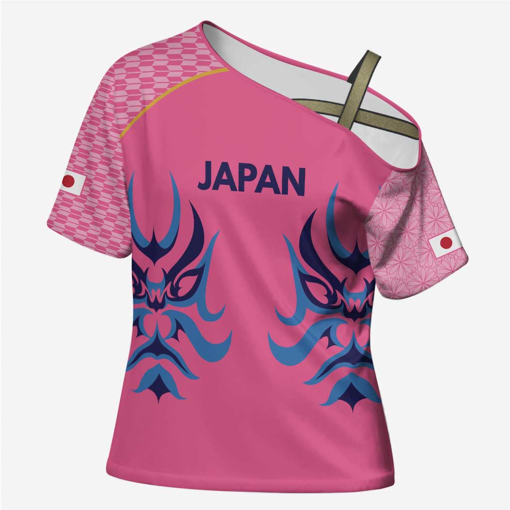 Twenty20 Japan Cricket Custom Cross Shoulder Shirt Retro Pink Version - Wonder Print Shop