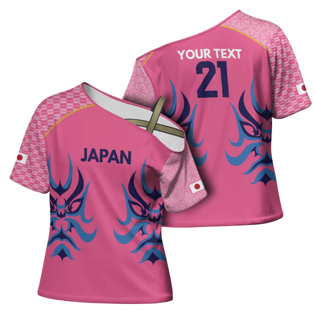 Twenty20 Japan Cricket Custom Cross Shoulder Shirt Retro Pink Version - Wonder Print Shop