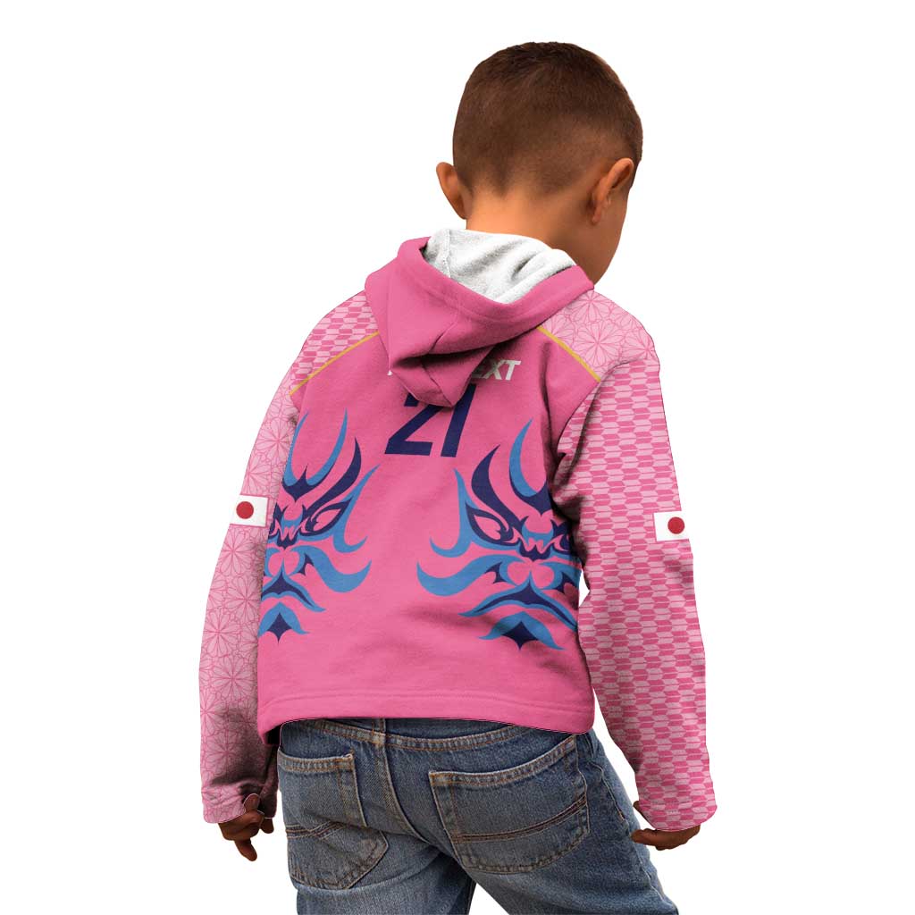 Twenty20 Japan Cricket Custom Kid Hoodie Retro Pink Version - Wonder Print Shop