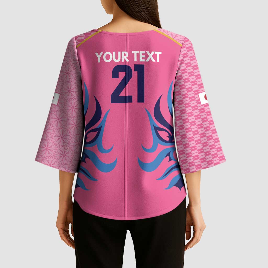Twenty20 Japan Cricket Custom Kimono Sleeve Blouse Retro Pink Version - Wonder Print Shop