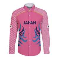 Twenty20 Japan Cricket Custom Long Sleeve Button Shirt Retro Pink Version - Wonder Print Shop