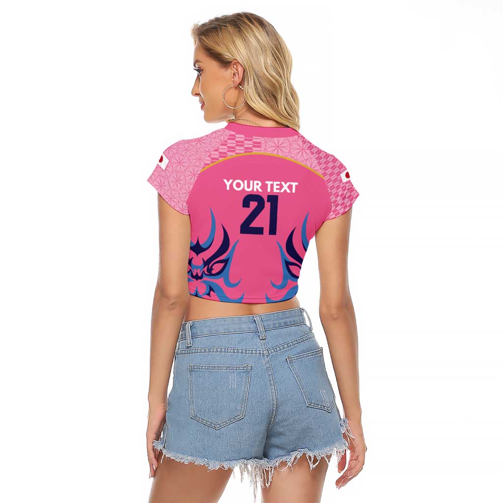 Twenty20 Japan Cricket Custom Raglan Cropped T Shirt Retro Pink Version - Wonder Print Shop