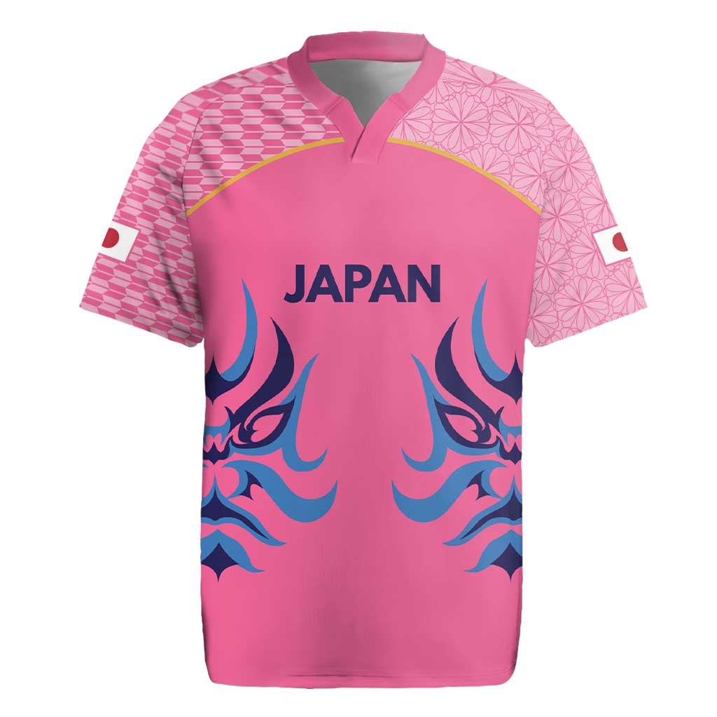 Twenty20 Japan Cricket Custom Rugby Jersey Retro Pink Version - Wonder Print Shop