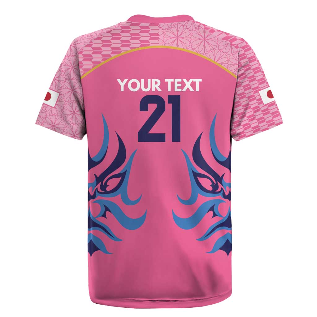 Twenty20 Japan Cricket Custom Rugby Jersey Retro Pink Version - Wonder Print Shop