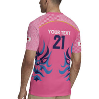 Twenty20 Japan Cricket Custom Rugby Jersey Retro Pink Version - Wonder Print Shop