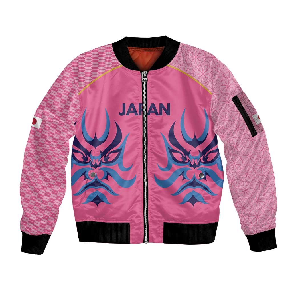 Twenty20 Japan Cricket Custom Sleeve Zip Bomber Jacket Retro Pink Version - Wonder Print Shop