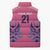 Twenty20 Japan Cricket Custom Sleeveless Puffer Jacket Retro Pink Version - Wonder Print Shop