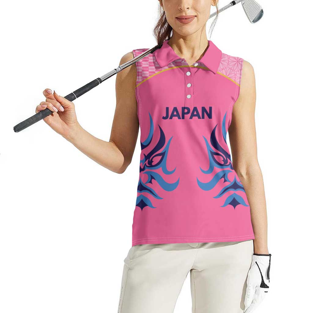 Twenty20 Japan Cricket Custom Women Sleeveless Polo Shirt Retro Pink Version - Wonder Print Shop