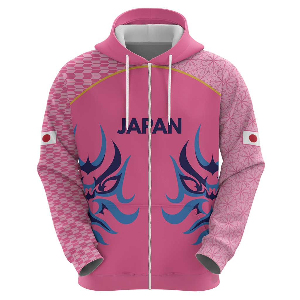 Twenty20 Japan Cricket Custom Zip Hoodie Retro Pink Version - Wonder Print Shop