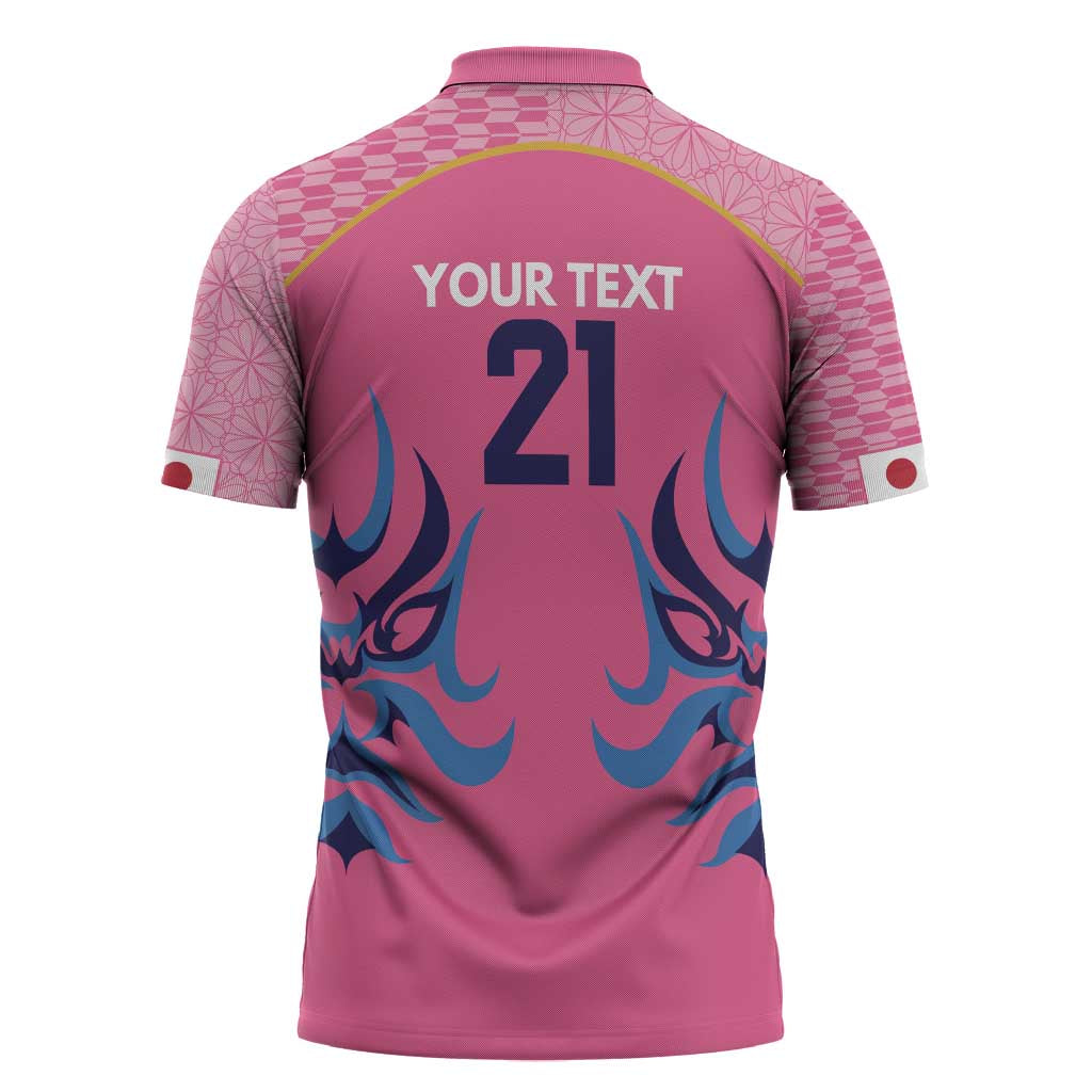 Twenty20 Japan Cricket Custom Zipper Polo Shirt Retro Pink Version - Wonder Print Shop
