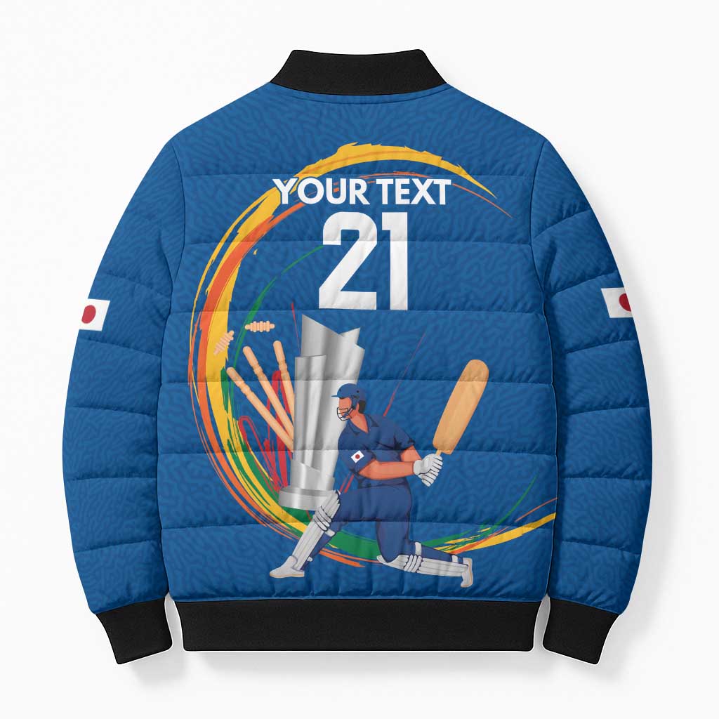 Custom Cricket Japan East Asia-Pacific Bomber Puffer Jacket Japan Momentum Unleashed - Wonder Print Shop
