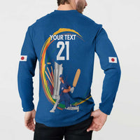 Custom Cricket Japan East Asia-Pacific Button Sweatshirt Japan Momentum Unleashed - Wonder Print Shop