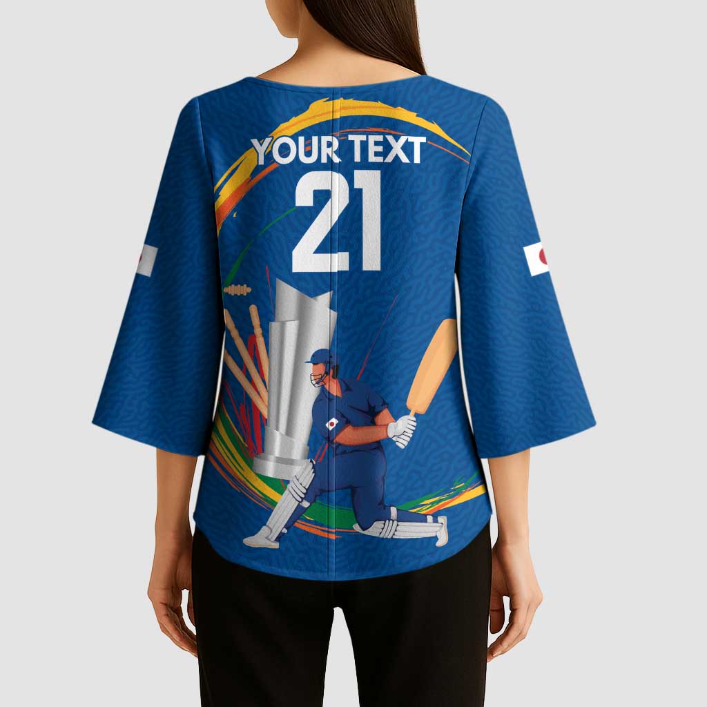 Custom Cricket Japan East Asia-Pacific Kimono Sleeve Blouse Japan Momentum Unleashed - Wonder Print Shop