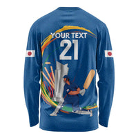 Custom Cricket Japan East Asia-Pacific Long Sleeve Shirt Japan Momentum Unleashed - Wonder Print Shop
