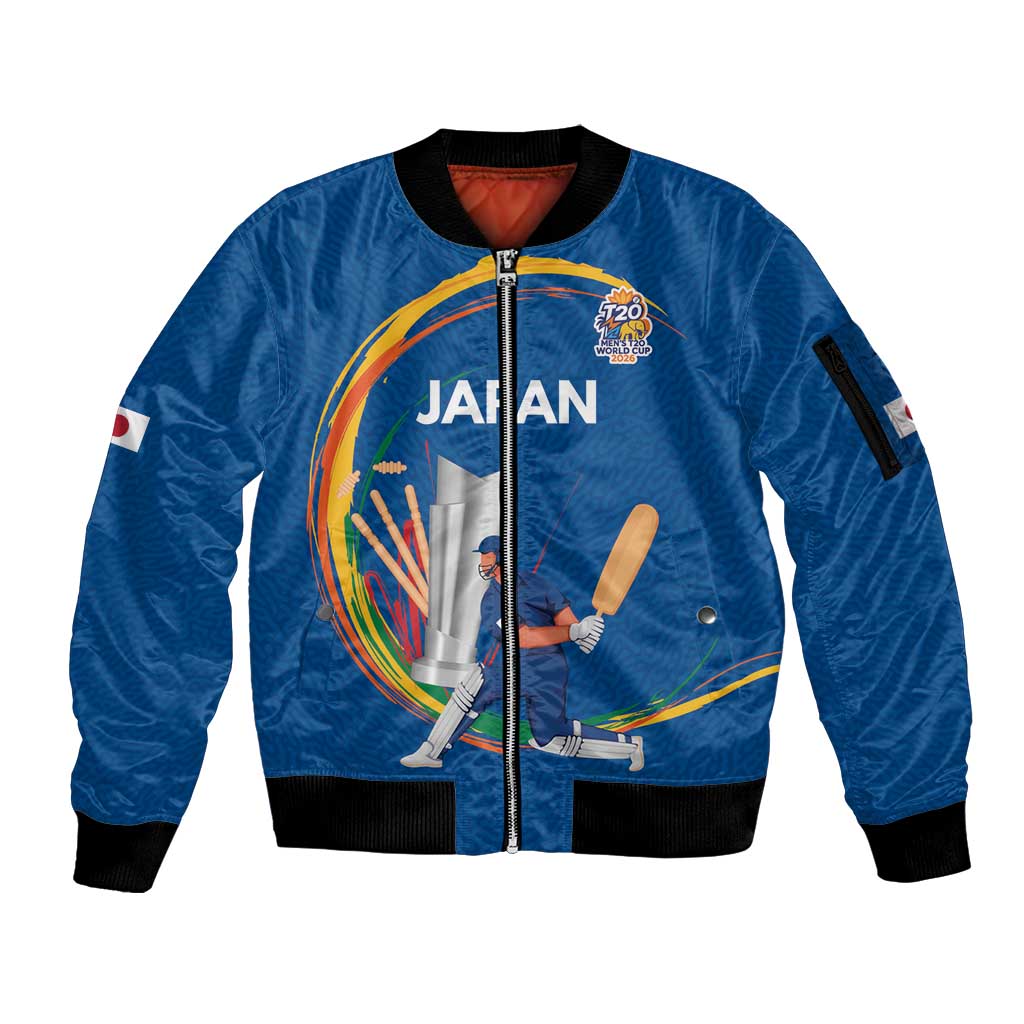 Custom Cricket Japan East Asia-Pacific Sleeve Zip Bomber Jacket Japan Momentum Unleashed - Wonder Print Shop