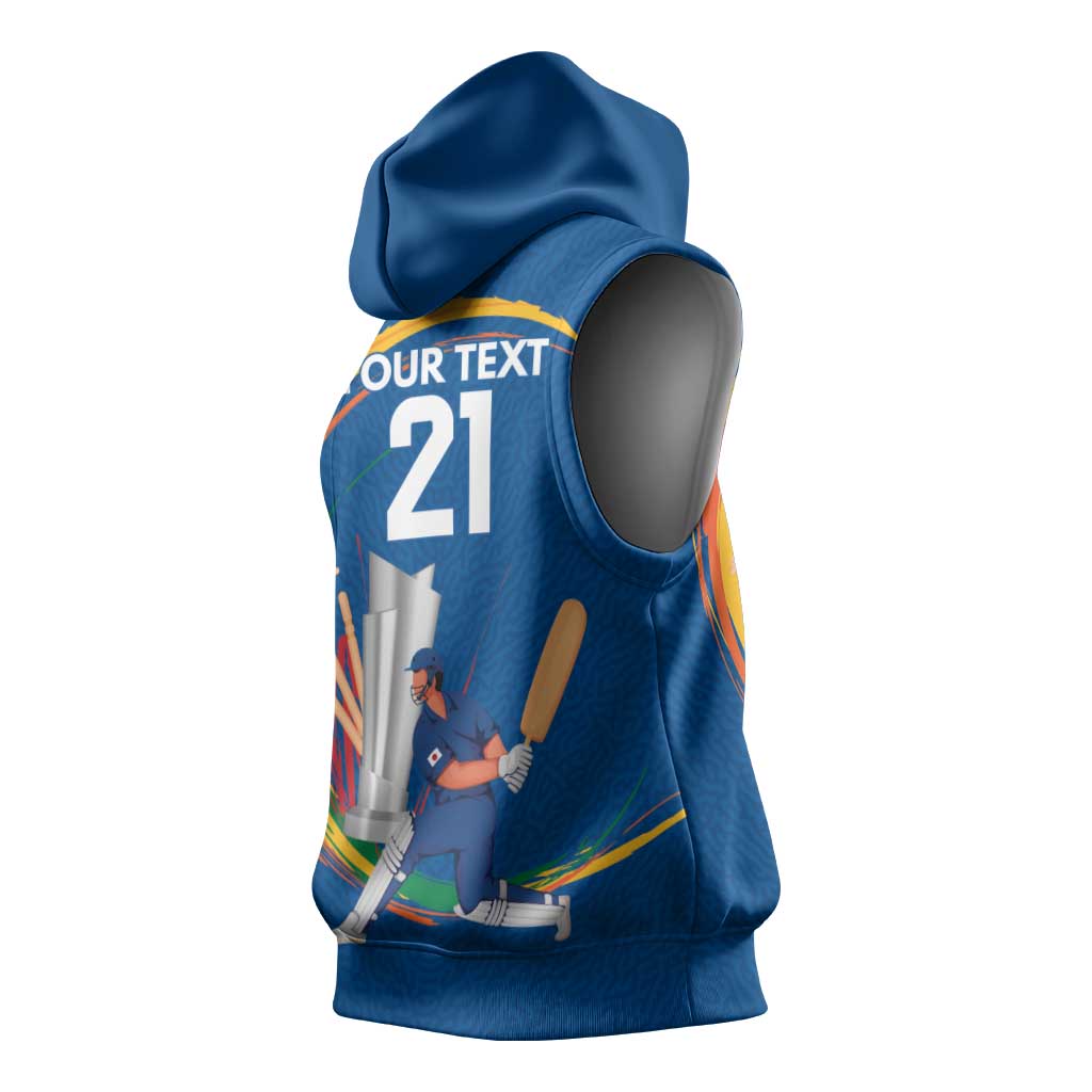 Custom Cricket Japan East Asia-Pacific Sleeveless Hoodie Japan Momentum Unleashed - Wonder Print Shop