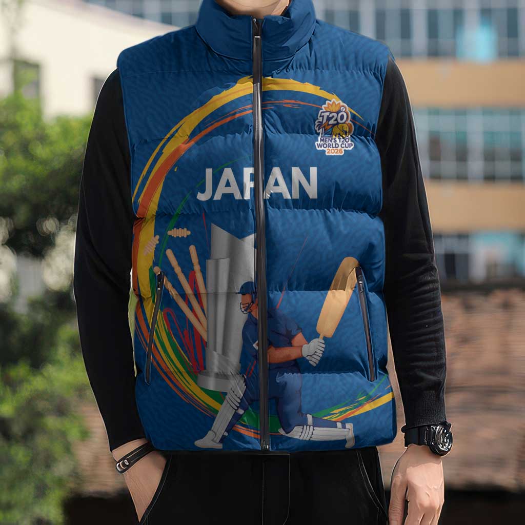 Custom Cricket Japan East Asia-Pacific Sleeveless Puffer Jacket Japan Momentum Unleashed - Wonder Print Shop