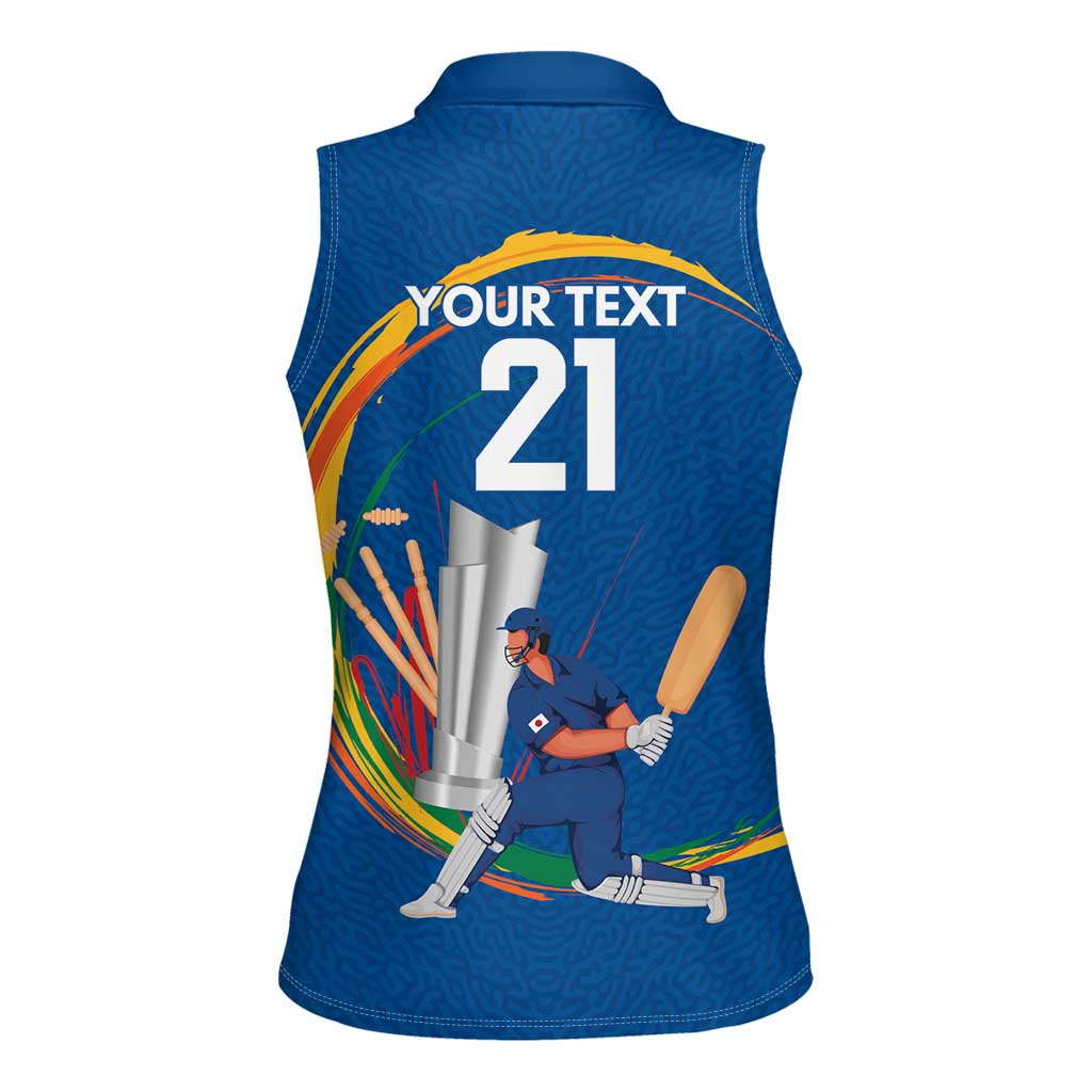 Custom Cricket Japan East Asia-Pacific Women Sleeveless Polo Shirt Japan Momentum Unleashed - Wonder Print Shop