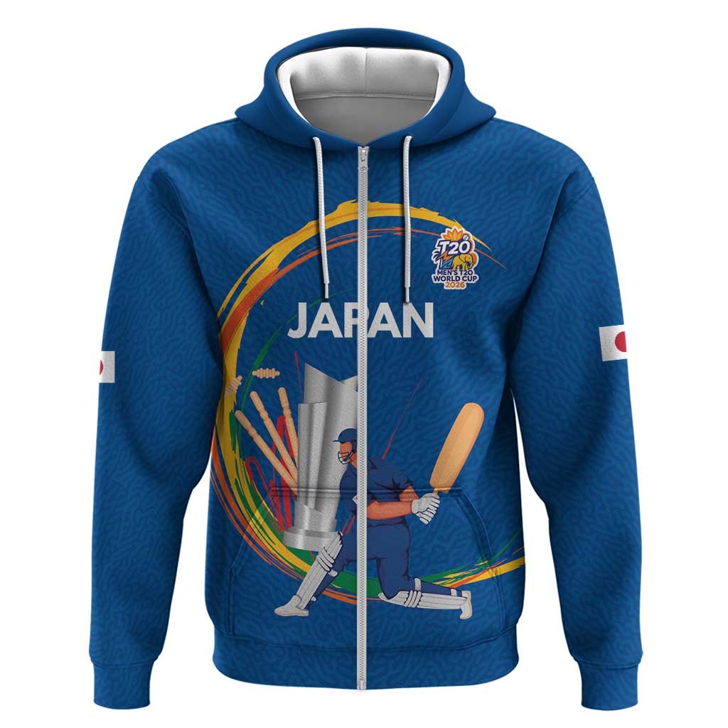 Custom Cricket Japan East Asia-Pacific Zip Hoodie Japan Momentum Unleashed - Wonder Print Shop