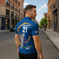 Custom Cricket Japan East Asia-Pacific Zipper Polo Shirt Japan Momentum Unleashed - Wonder Print Shop