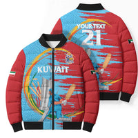 Custom Cricket Kuwait East Asia-Pacific Bomber Puffer Jacket Kuwait Chase for Triumph - Wonder Print Shop