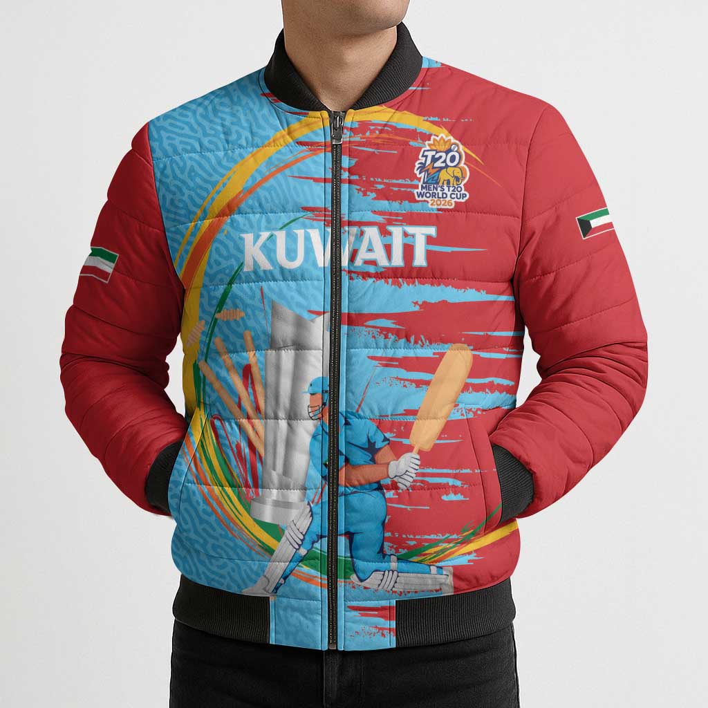 Custom Cricket Kuwait East Asia-Pacific Bomber Puffer Jacket Kuwait Chase for Triumph - Wonder Print Shop