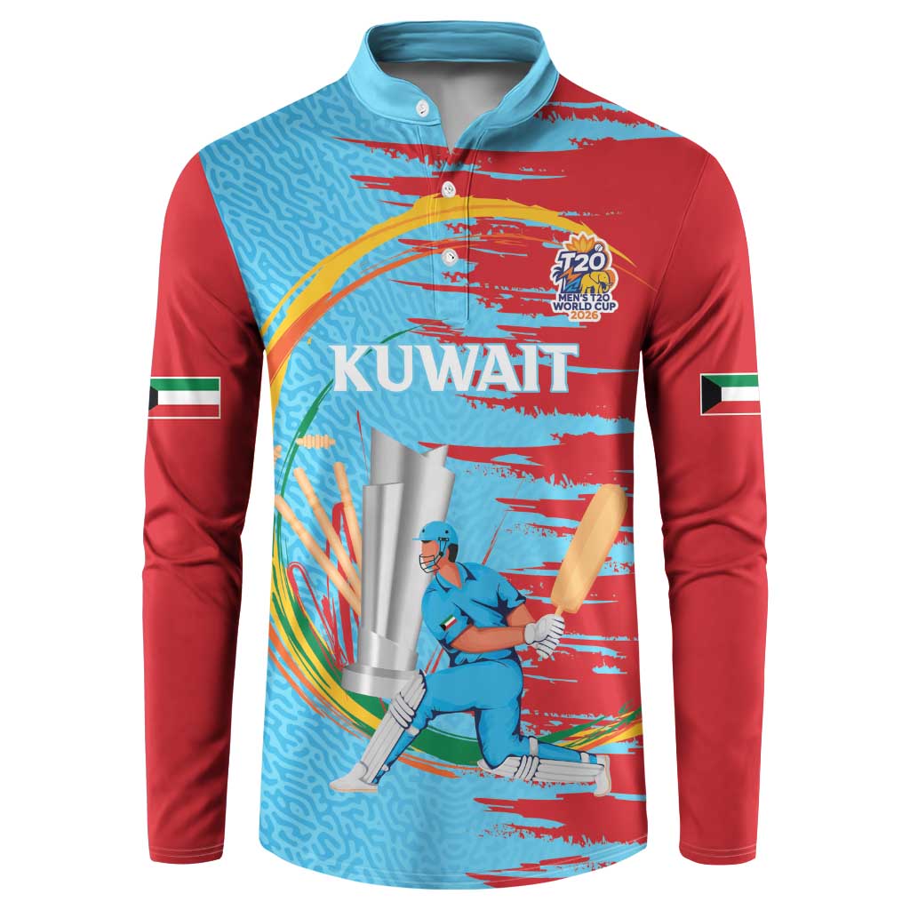 Custom Cricket Kuwait East Asia-Pacific Button Sweatshirt Kuwait Chase for Triumph - Wonder Print Shop