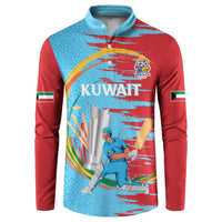 Custom Cricket Kuwait East Asia-Pacific Button Sweatshirt Kuwait Chase for Triumph - Wonder Print Shop