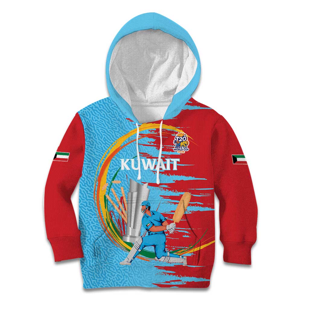 Custom Cricket Kuwait East Asia-Pacific Kid Hoodie Kuwait Chase for Triumph - Wonder Print Shop