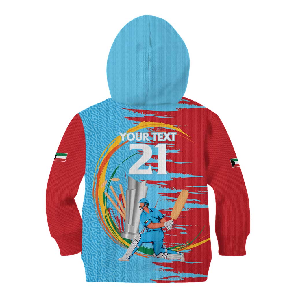 Custom Cricket Kuwait East Asia-Pacific Kid Hoodie Kuwait Chase for Triumph - Wonder Print Shop