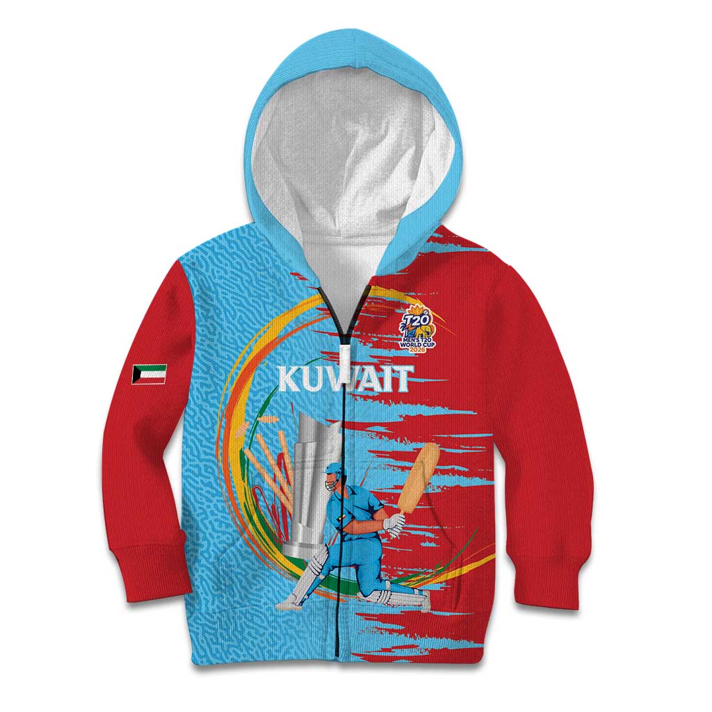 Custom Cricket Kuwait East Asia-Pacific Kid Hoodie Kuwait Chase for Triumph - Wonder Print Shop