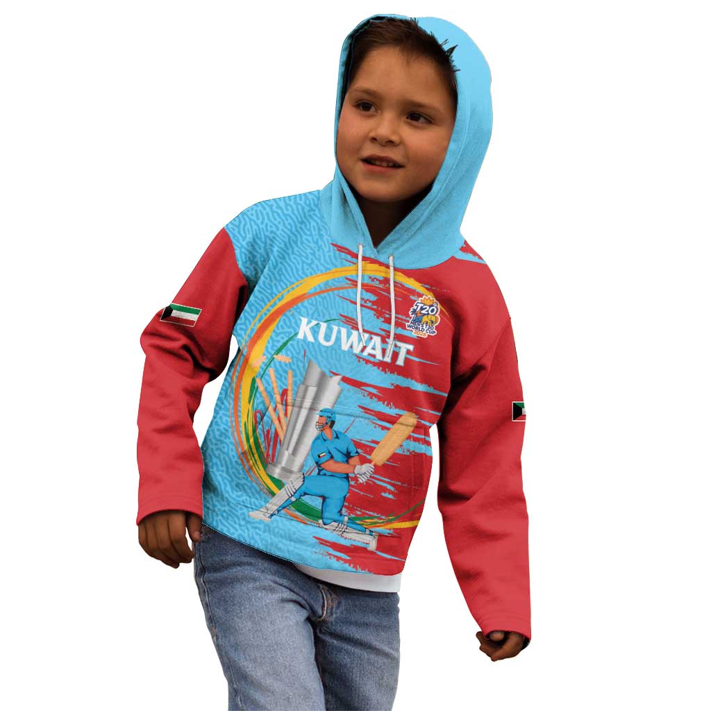 Custom Cricket Kuwait East Asia-Pacific Kid Hoodie Kuwait Chase for Triumph - Wonder Print Shop