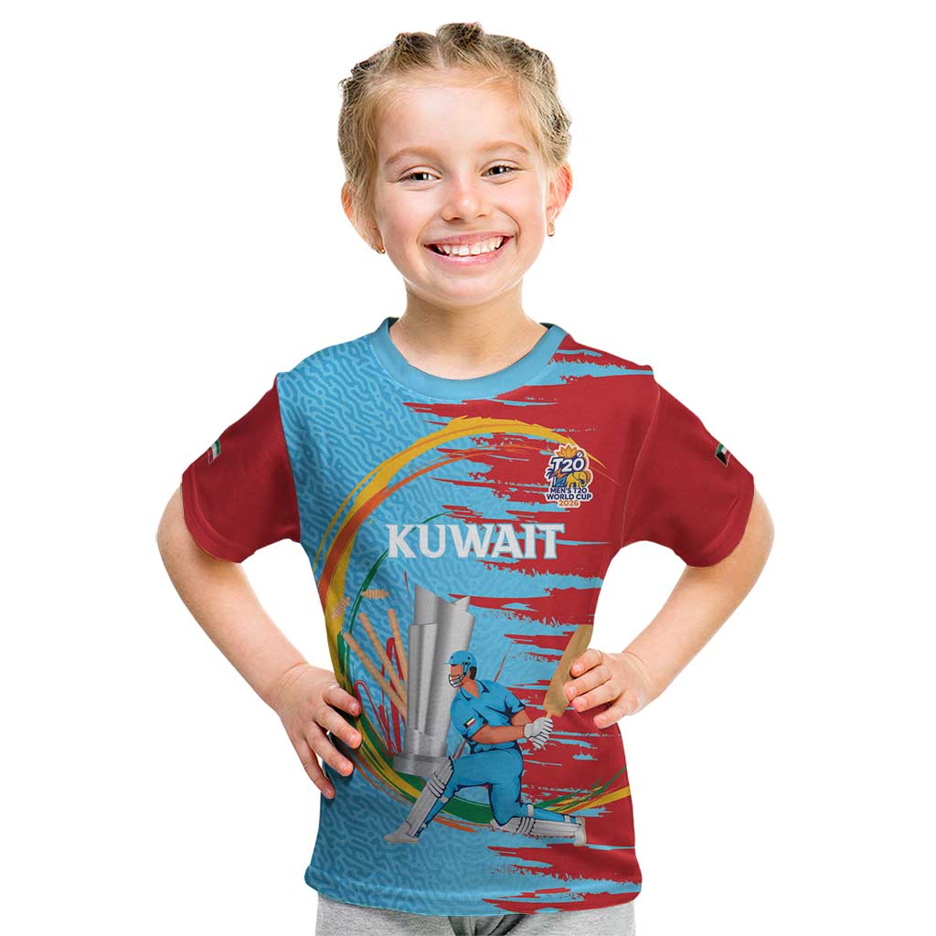 Custom Cricket Kuwait East Asia-Pacific Kid T Shirt Kuwait Chase for Triumph - Wonder Print Shop