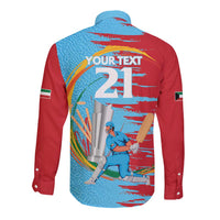 Custom Cricket Kuwait East Asia-Pacific Long Sleeve Button Shirt Kuwait Chase for Triumph - Wonder Print Shop