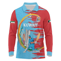 Custom Cricket Kuwait East Asia-Pacific Long Sleeve Polo Shirt Kuwait Chase for Triumph - Wonder Print Shop