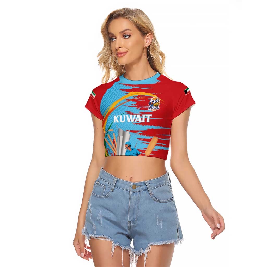 Custom Cricket Kuwait East Asia-Pacific Raglan Cropped T Shirt Kuwait Chase for Triumph - Wonder Print Shop