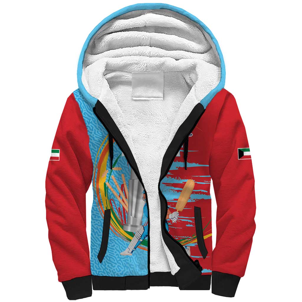 Custom Cricket Kuwait East Asia-Pacific Sherpa Hoodie Kuwait Chase for Triumph - Wonder Print Shop