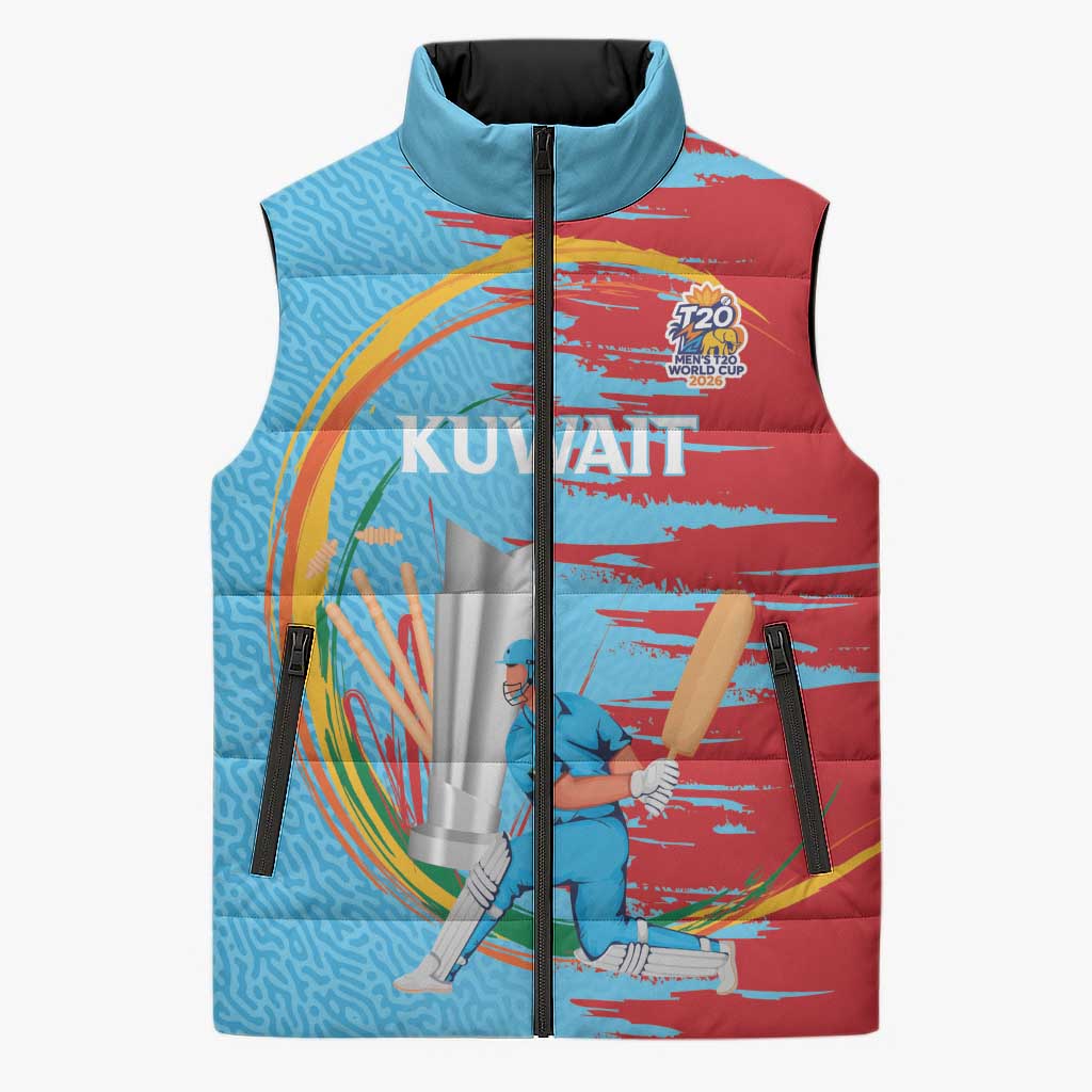 Custom Cricket Kuwait East Asia-Pacific Sleeveless Puffer Jacket Kuwait Chase for Triumph - Wonder Print Shop