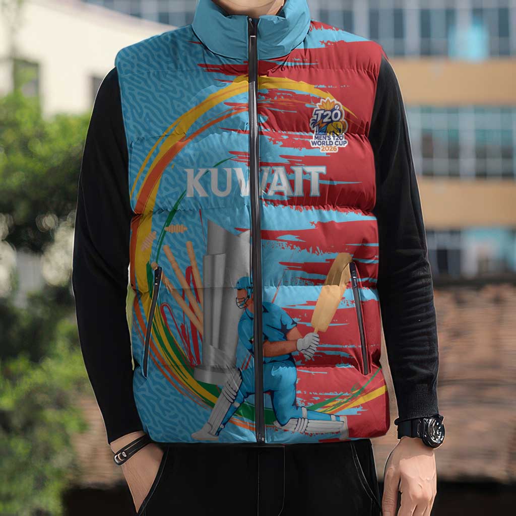 Custom Cricket Kuwait East Asia-Pacific Sleeveless Puffer Jacket Kuwait Chase for Triumph - Wonder Print Shop