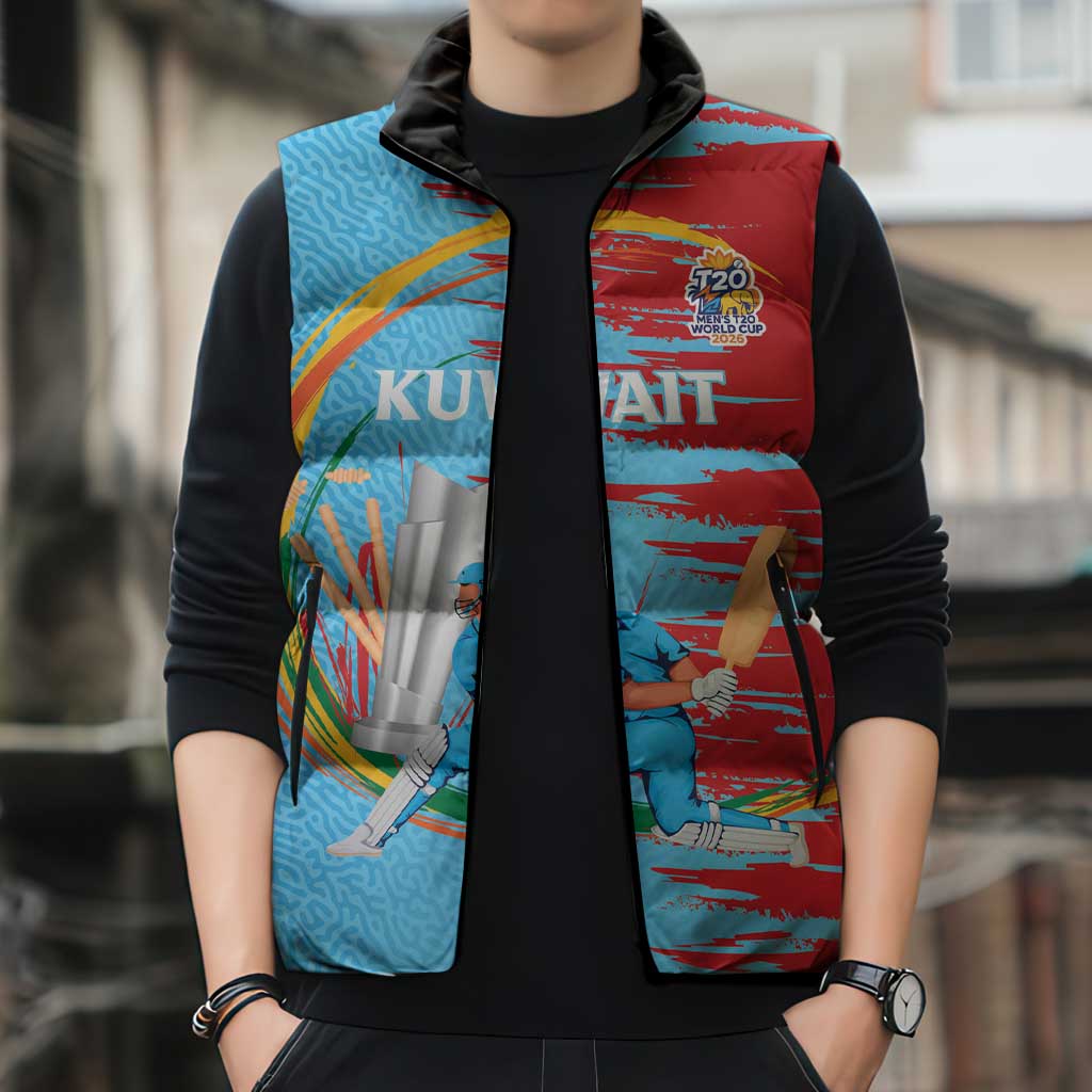 Custom Cricket Kuwait East Asia-Pacific Sleeveless Puffer Jacket Kuwait Chase for Triumph - Wonder Print Shop