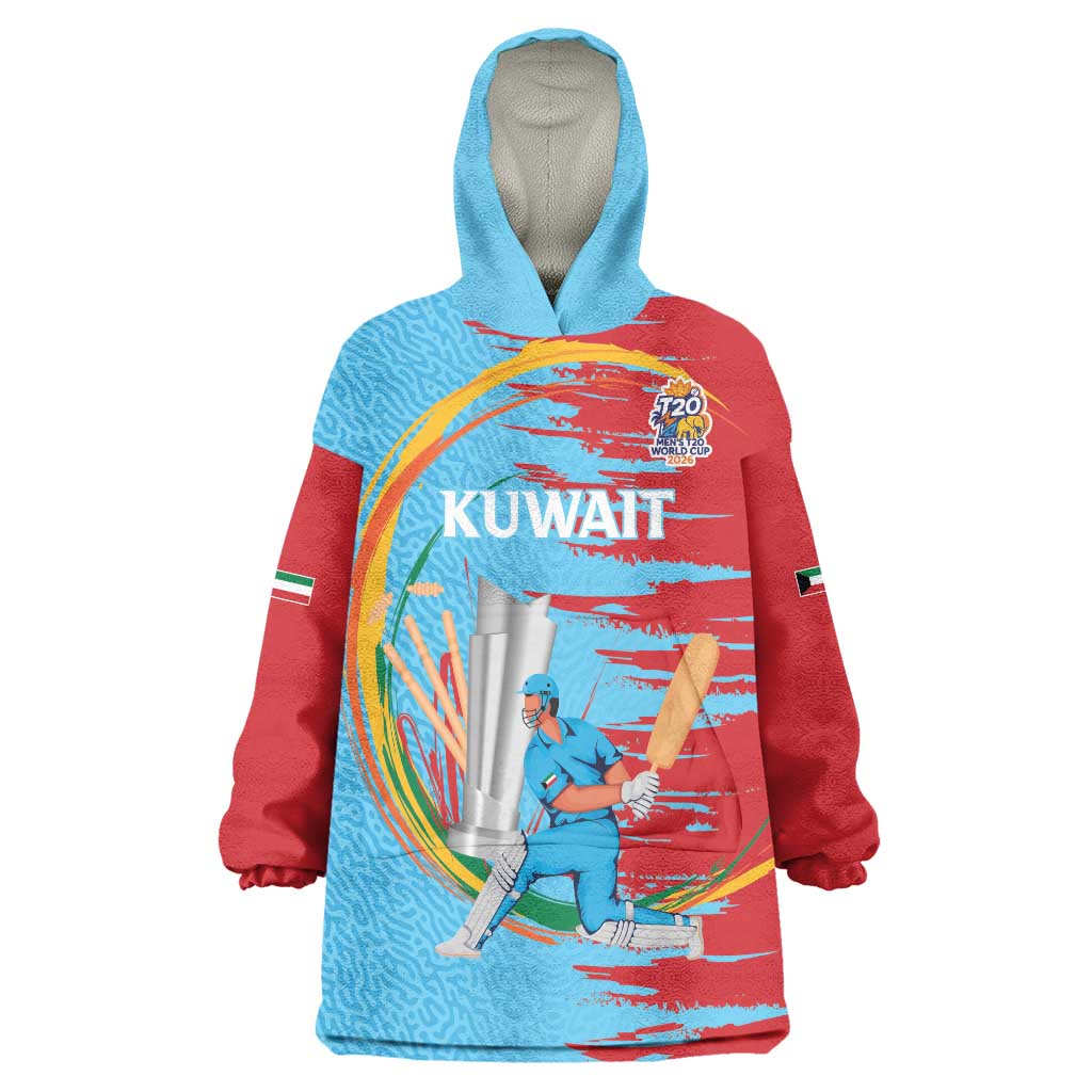 Custom Cricket Kuwait East Asia-Pacific Wearable Blanket Hoodie Kuwait Chase for Triumph - Wonder Print Shop