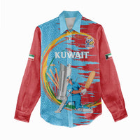 Custom Cricket Kuwait East Asia-Pacific Women Casual Shirt Kuwait Chase for Triumph - Wonder Print Shop